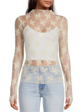 Free People Intimately Lace Lady Luxe Layering Top